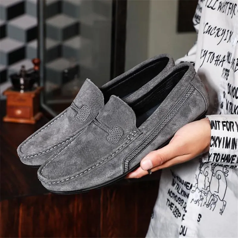 Advbridge Fashion Men Shoes Genuine Leather Men Loafers Male Casual Shoes Soft Moccasins Slip On Men's Driving Shoes Non-slip Man Flats