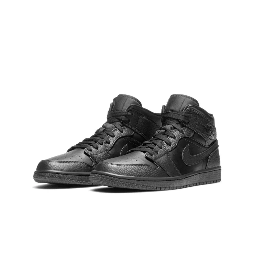 Air Jordan 1 Mid 'Triple Black' 554724-091