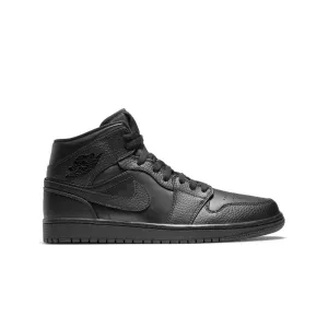 Air Jordan 1 Mid 'Triple Black' 554724-091