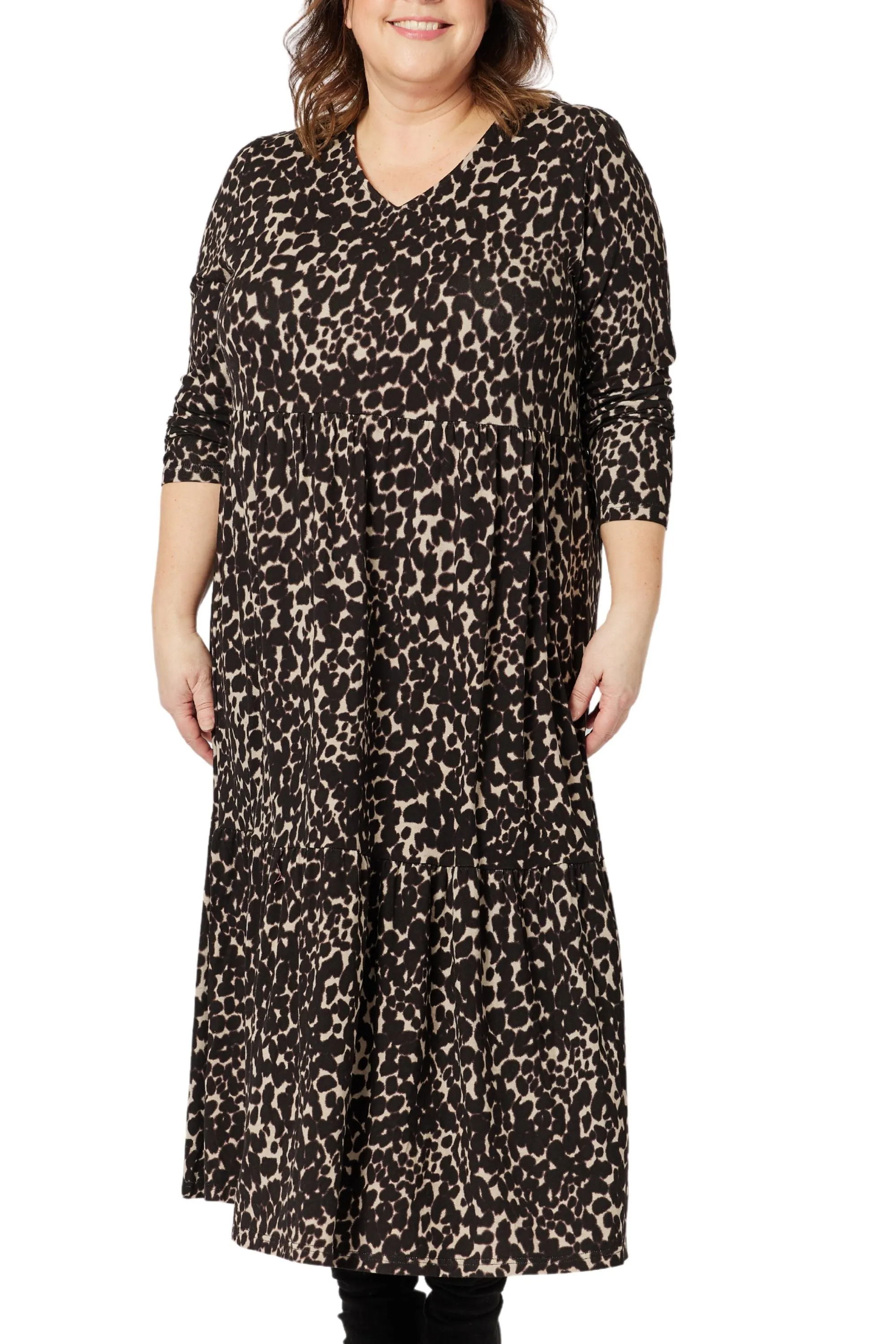 ANIMAL JERSEY PRINT DRESS - 45326GS