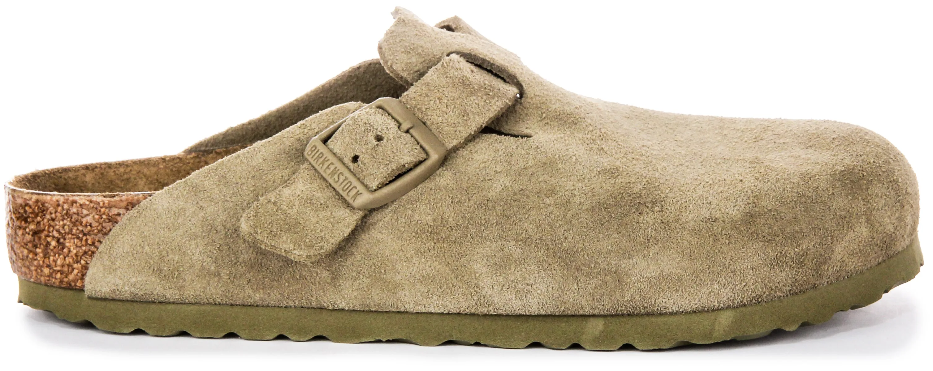 Birkenstock Boston Bs In Khaki | Regular Fit