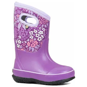 Bogs Kids' Boots - Classic Northwest Garden, Violet Multi, Size 11 | 72446-546-110