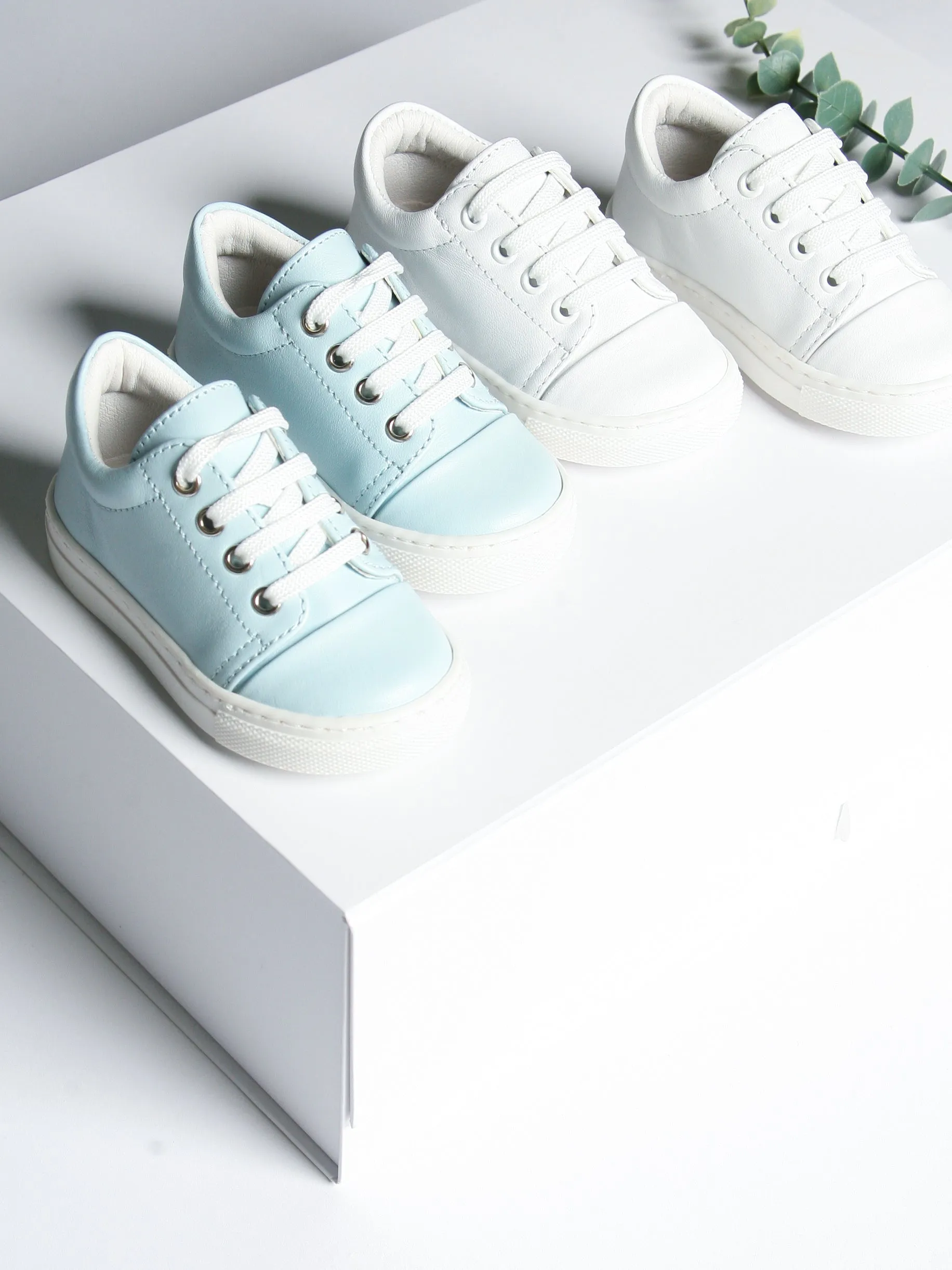 Borboleta Blue 'Santiago' Leather Trainers