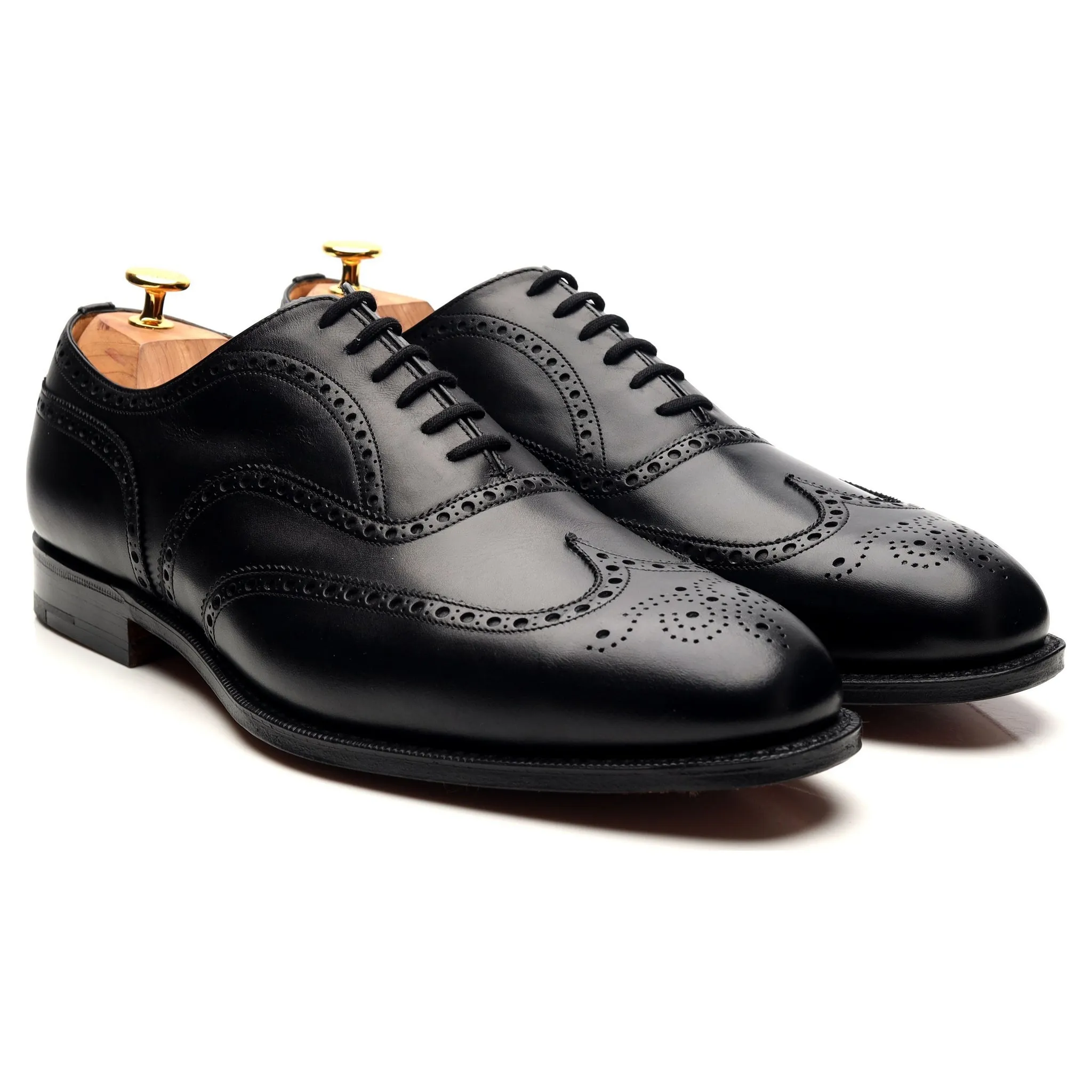 'Chetwynd' Black Leather Oxford Brogues UK 12 F