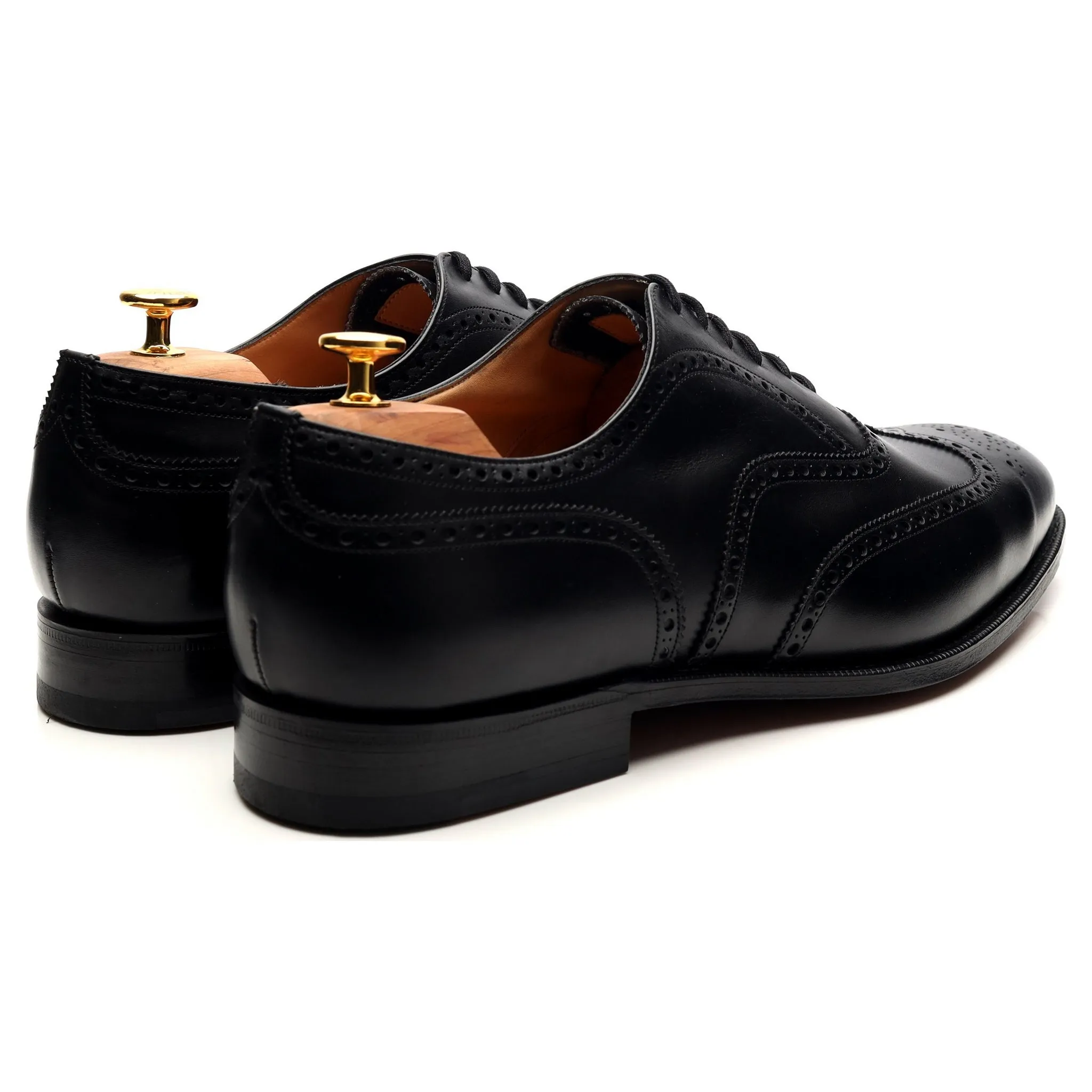 'Chetwynd' Black Leather Oxford Brogues UK 12 F