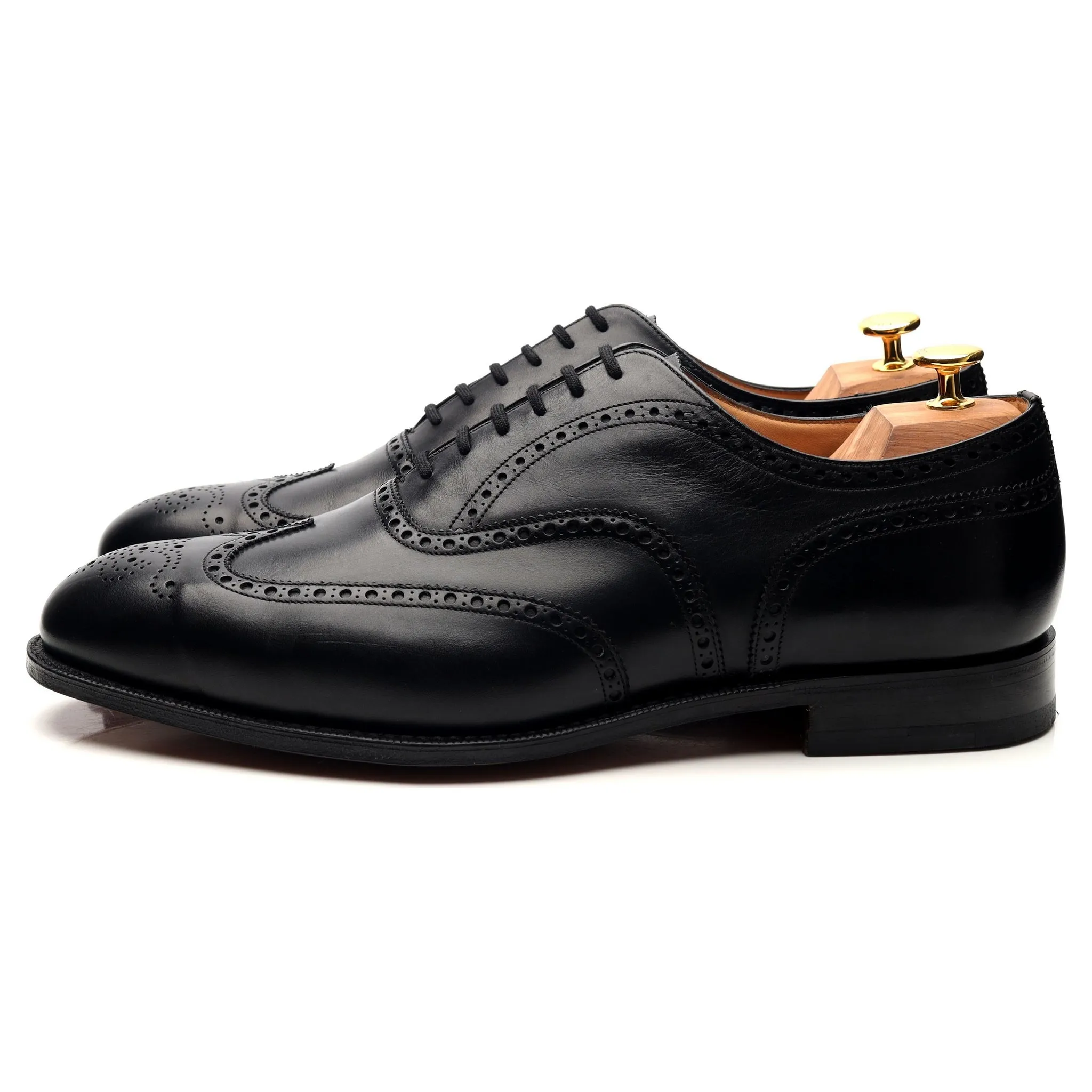 'Chetwynd' Black Leather Oxford Brogues UK 12 F