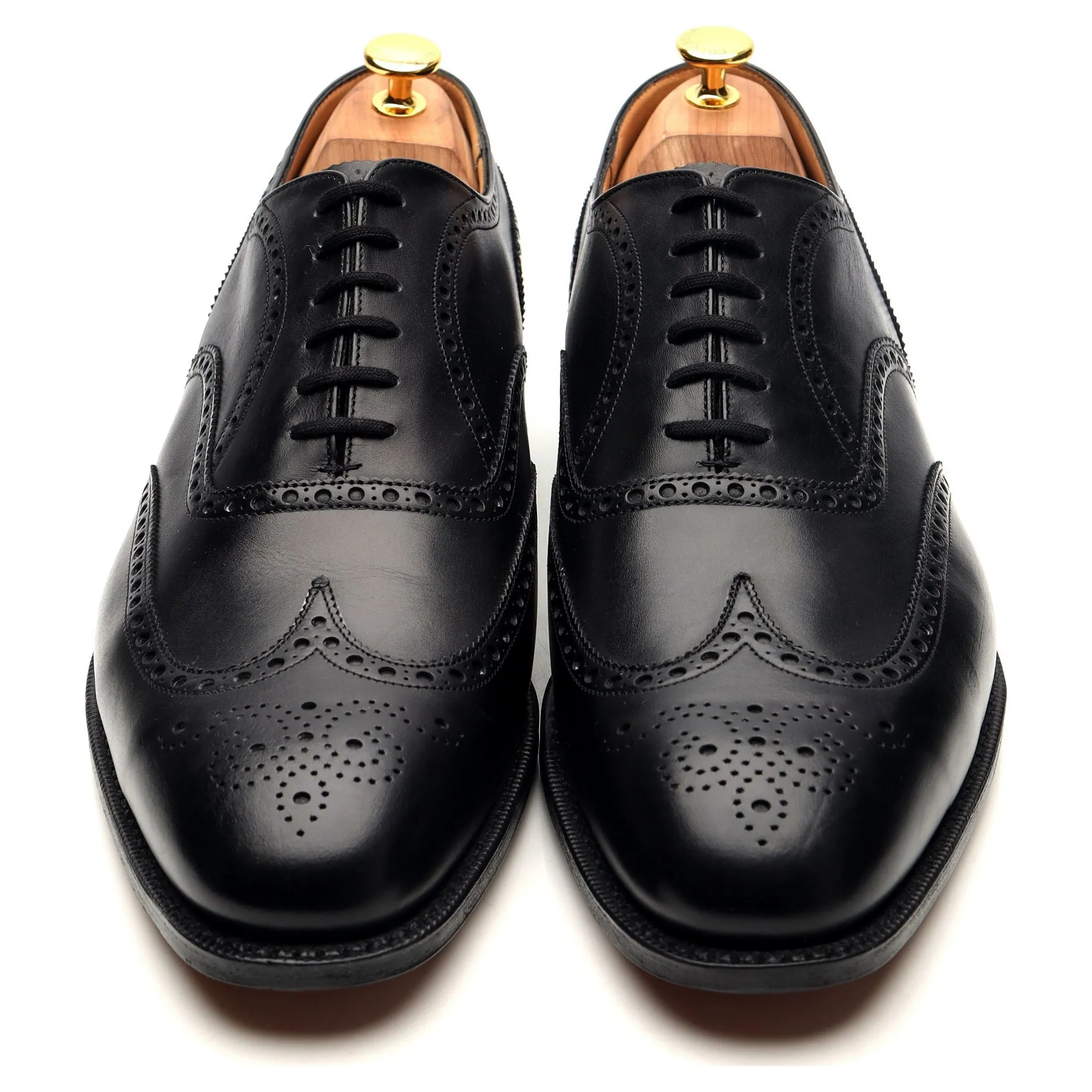 'Chetwynd' Black Leather Oxford Brogues UK 12 F