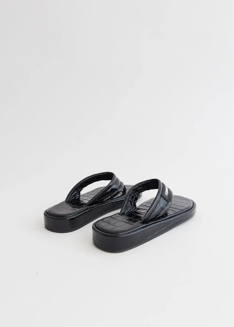 Croco Branded Flip Flop Sandals