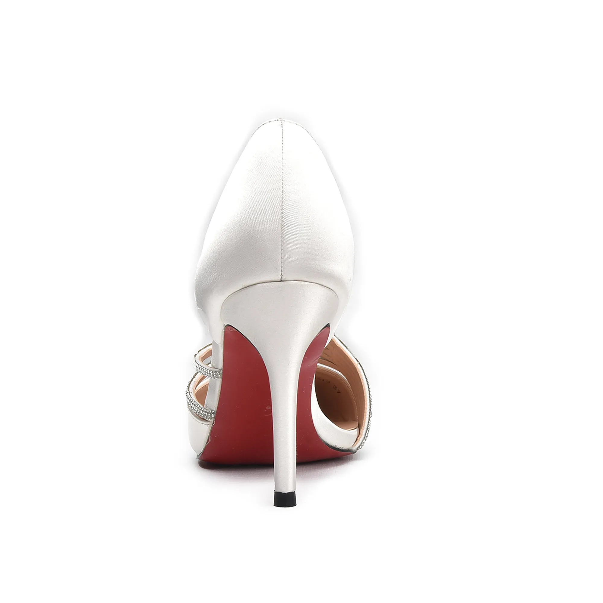 Elegant White Strappy High Heel Pumps | 411N-W