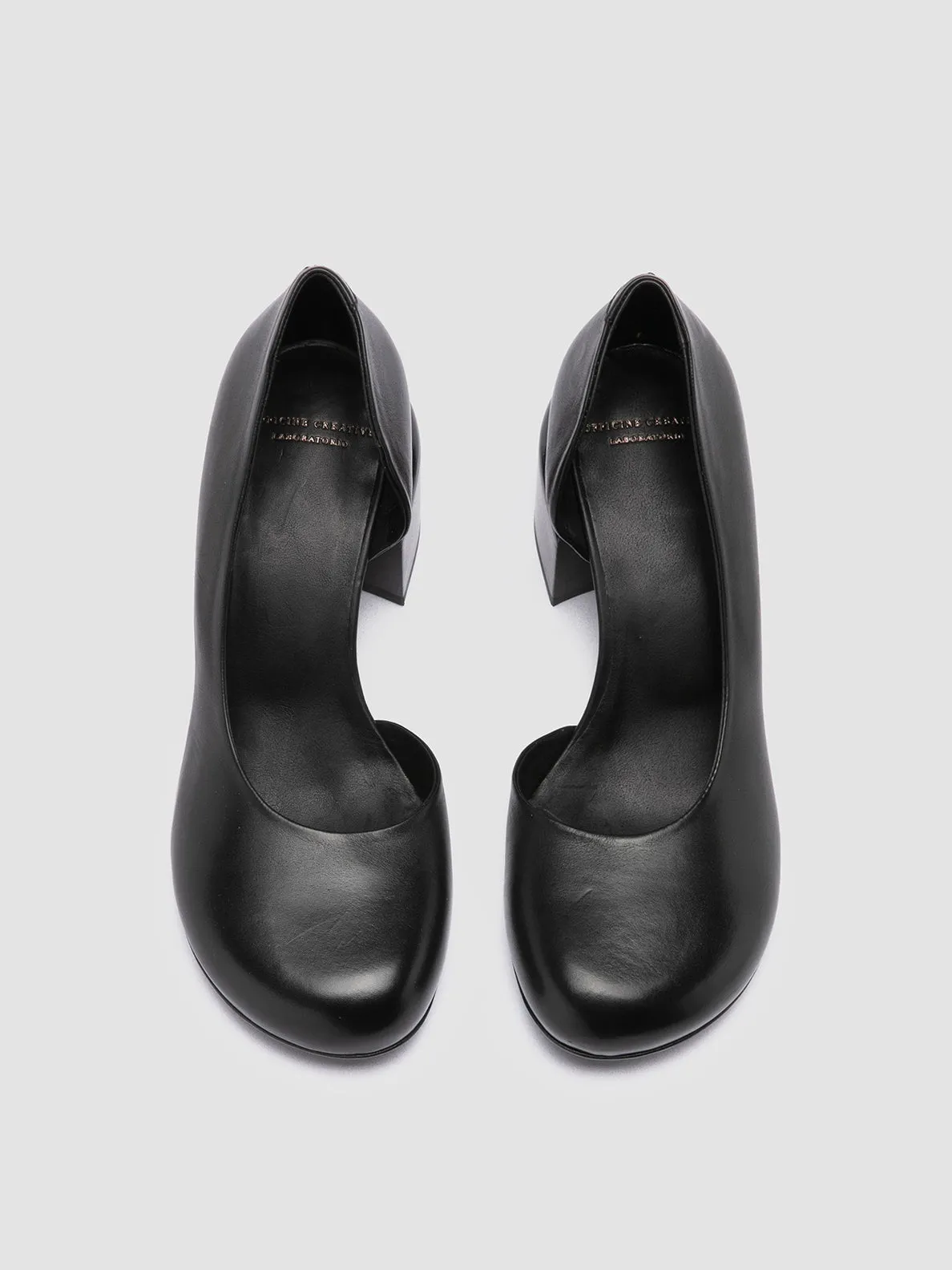 ETHEL 019 - Black Leather Pumps