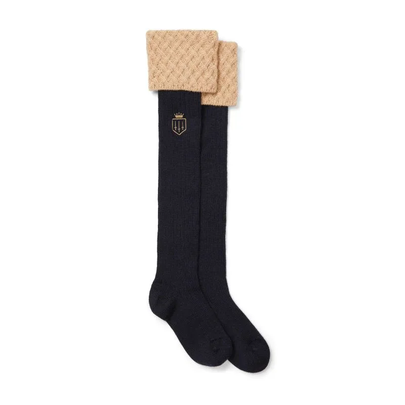 Fairfax & Favor Explorer Merino Wool Ladies Sock - Tan/Navy