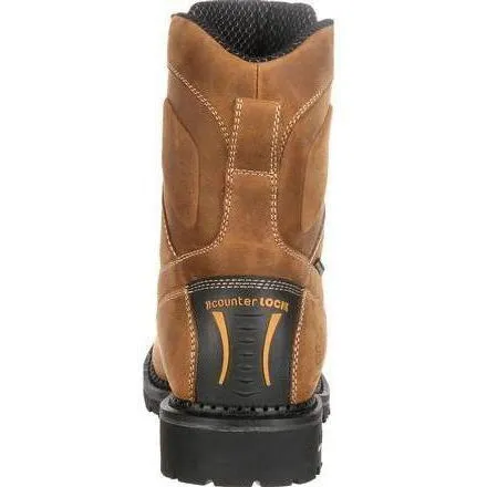 Georgia Men's Comfort Core 8" Comp Toe Logger Work Boot Brown GB00123