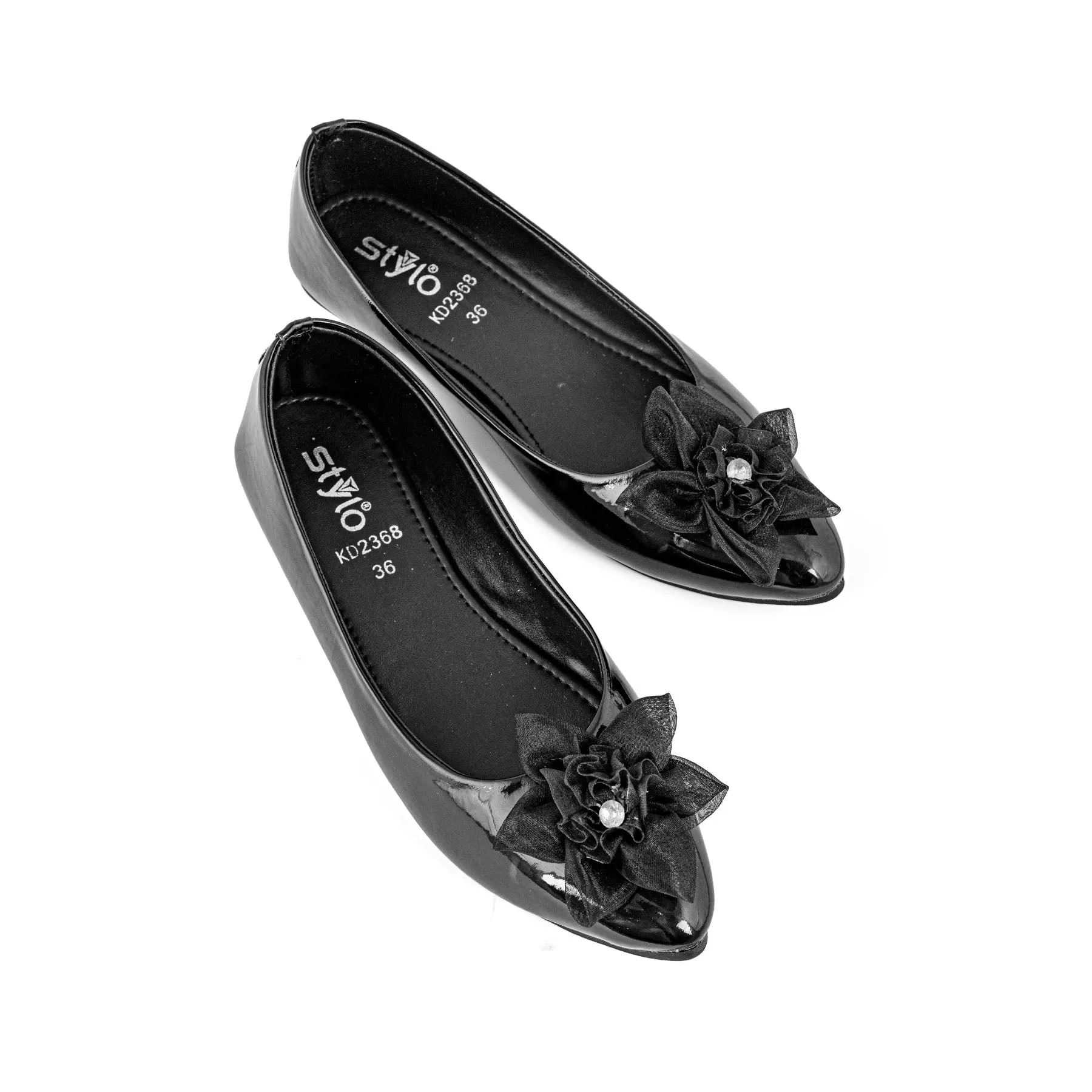 Girls Black Formal Pumps KD2368