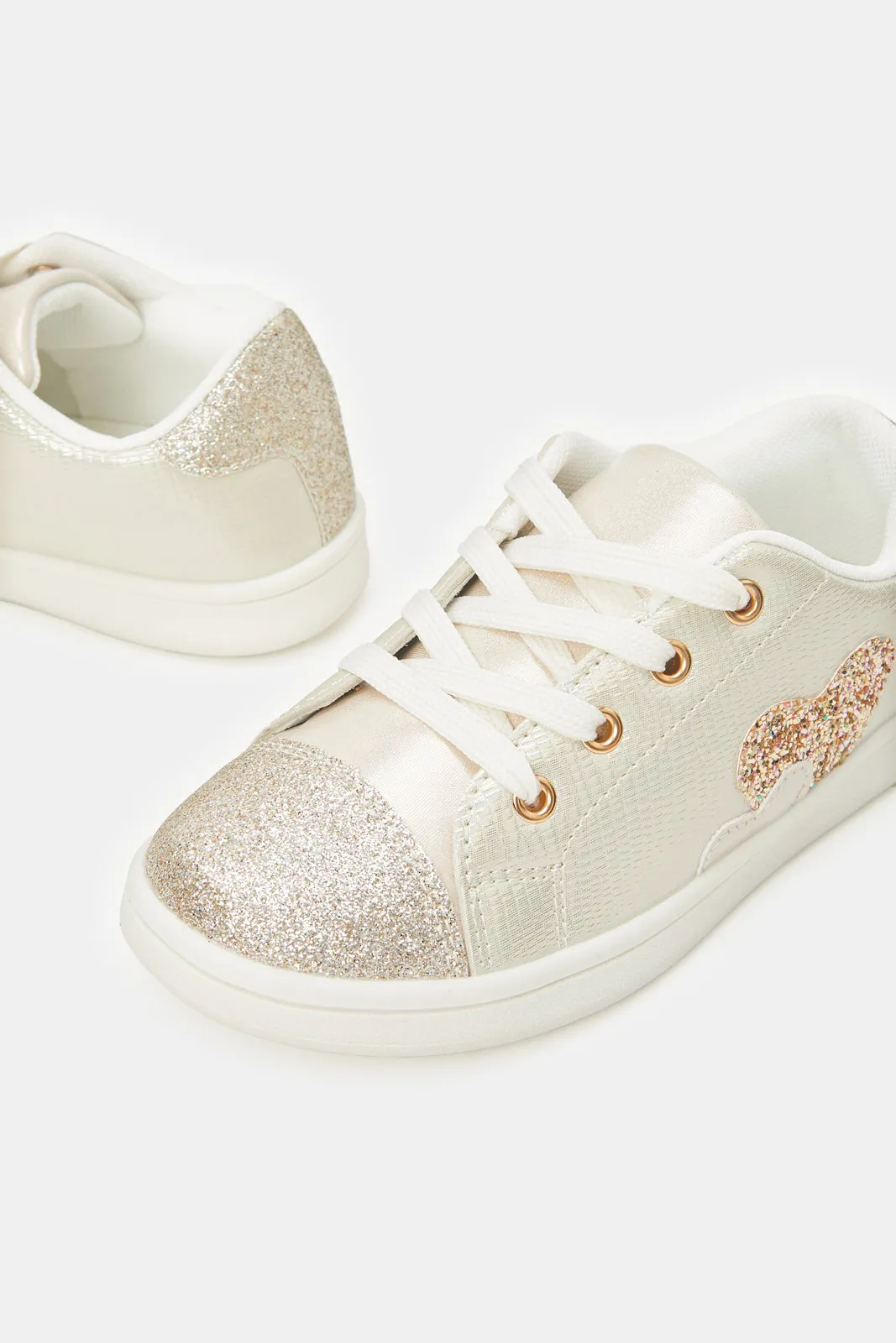 Girls Gold Glitter Sneaker