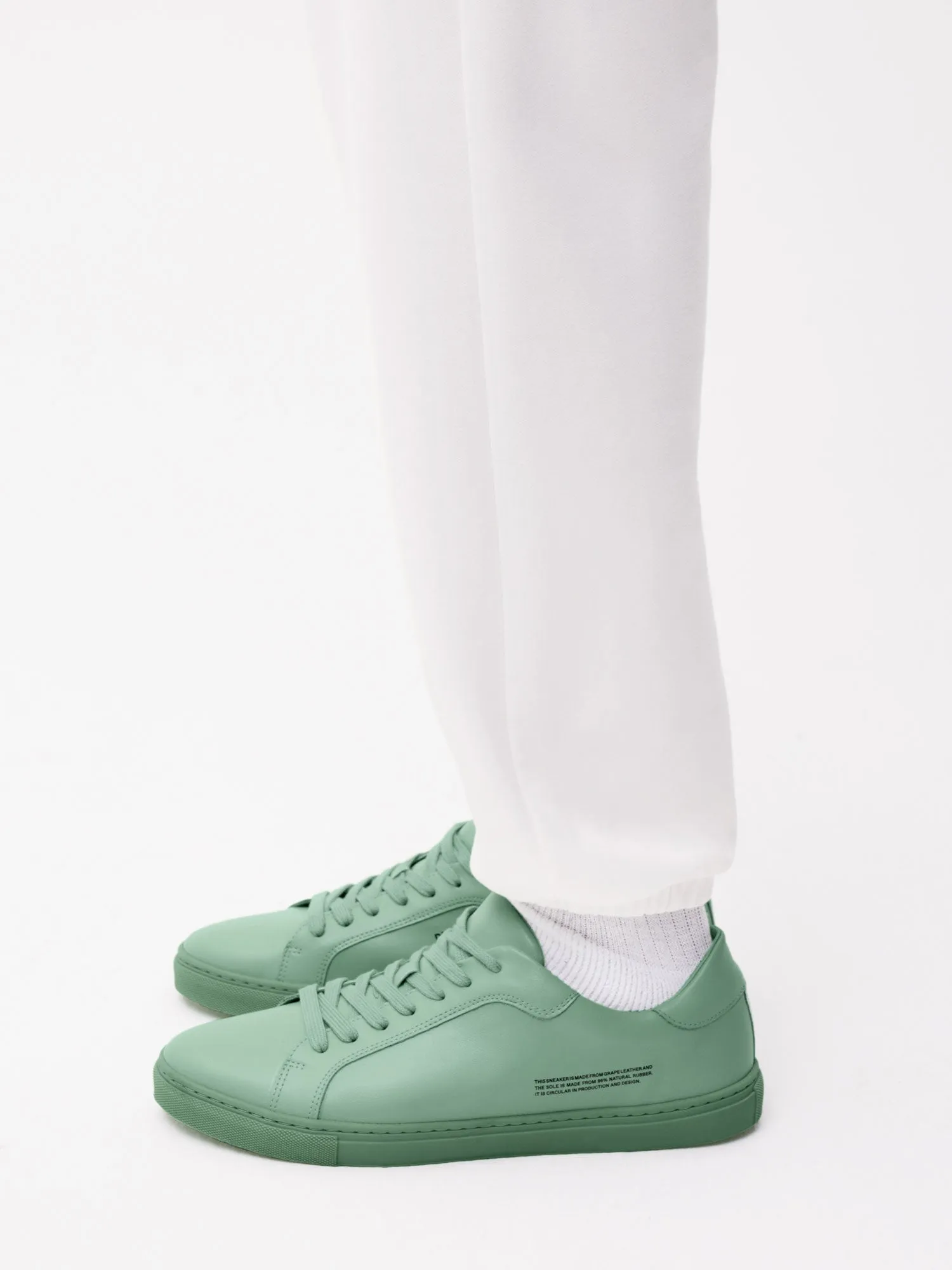 Grape Leather Sneakers—dark pistachio