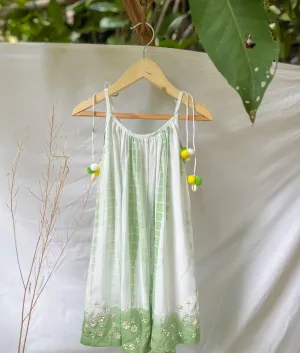 GREEN TIE DYE SLIP DRESS