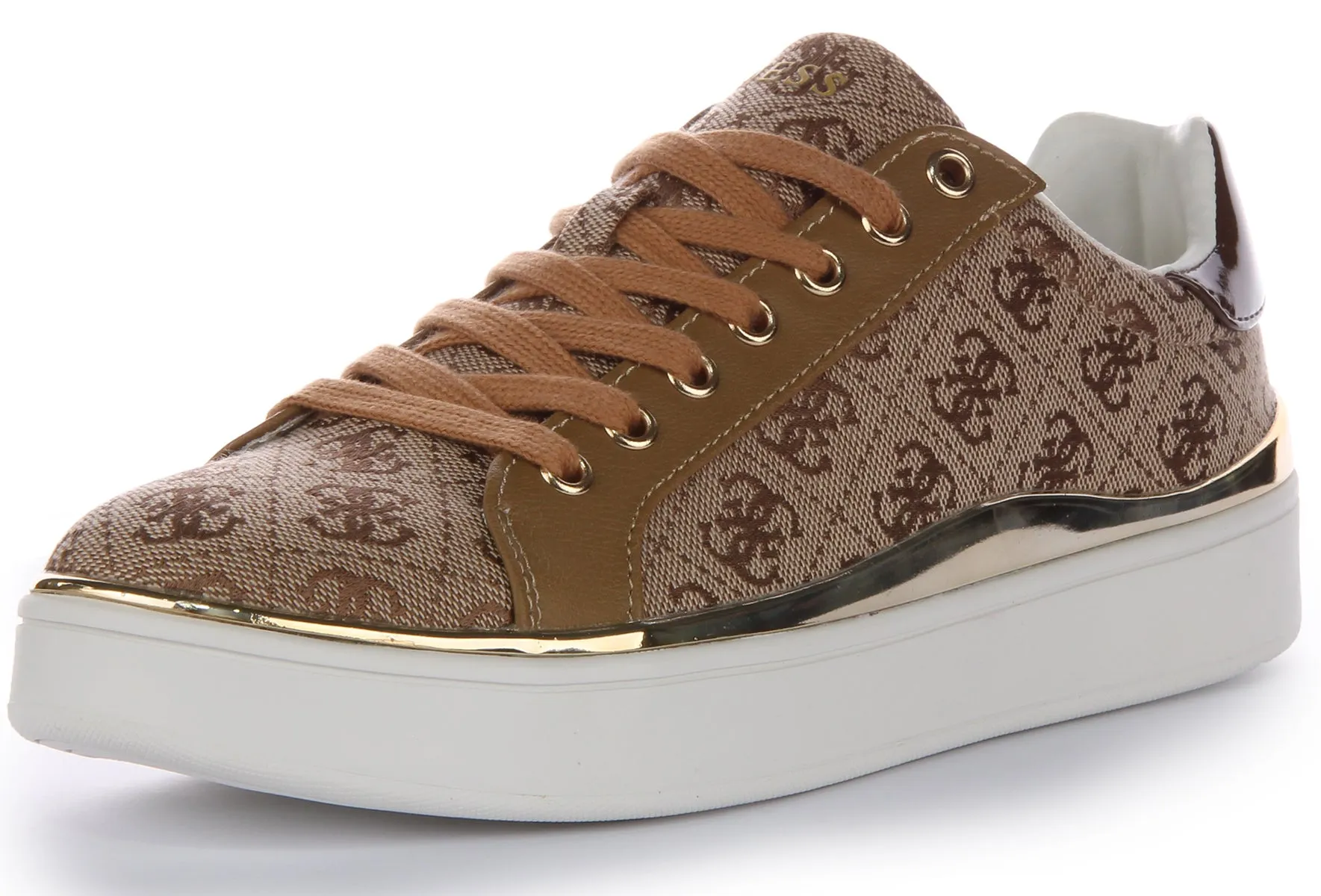 Guess Bonny 4G Trainers In Moca For Women