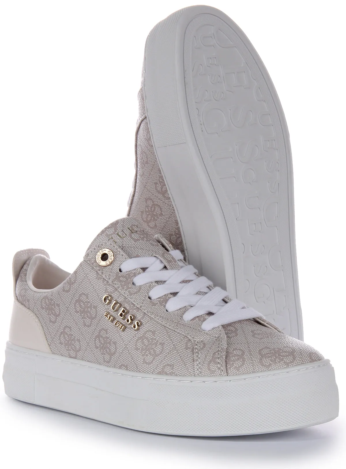 Guess Genza 4G Trainers In Stone For Women