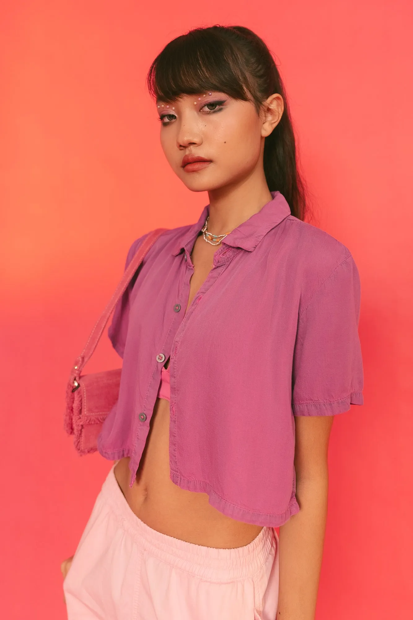 Heather Crop Shirt