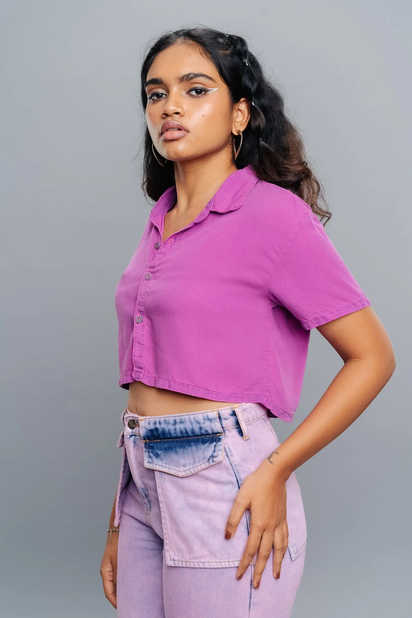 Heather Crop Shirt