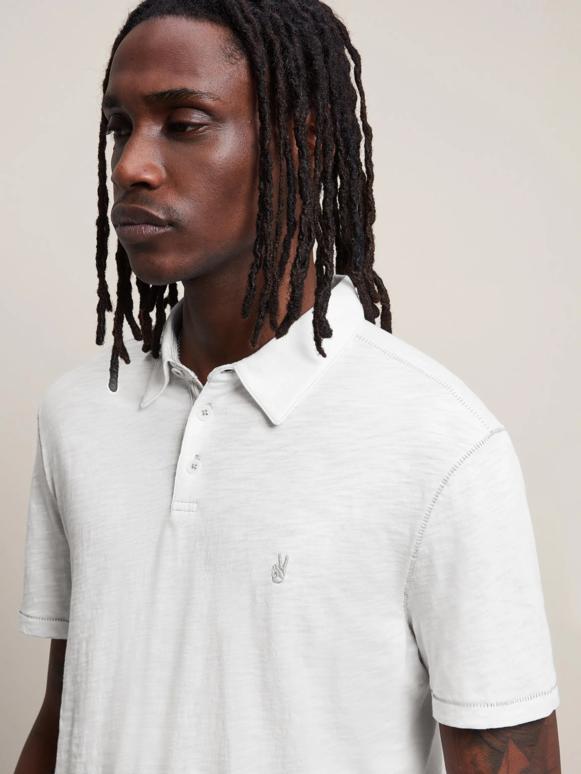 John Varvatos - Short Sleeve Peace Polo