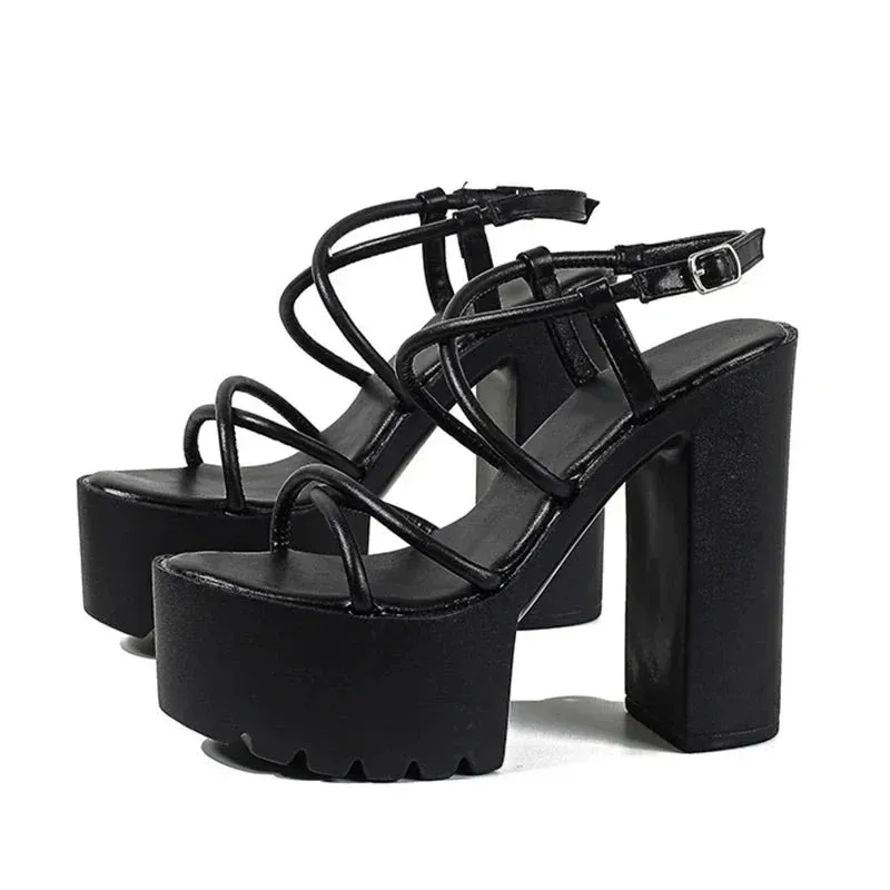 Joskaa 2024 New Chunky Sandal Heels