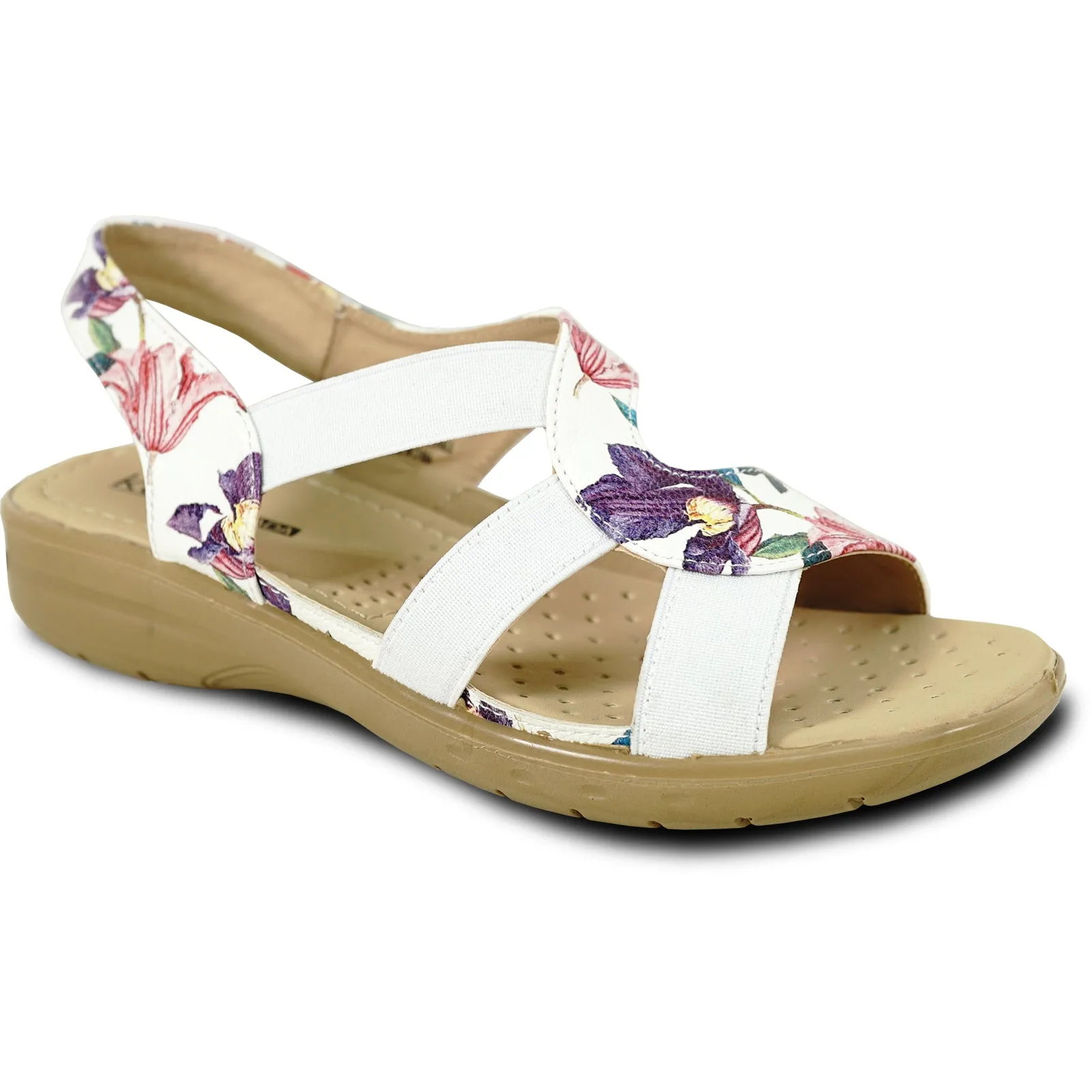 kozi Women Sandal OY3132 Comfort Wedge Sandal Flower