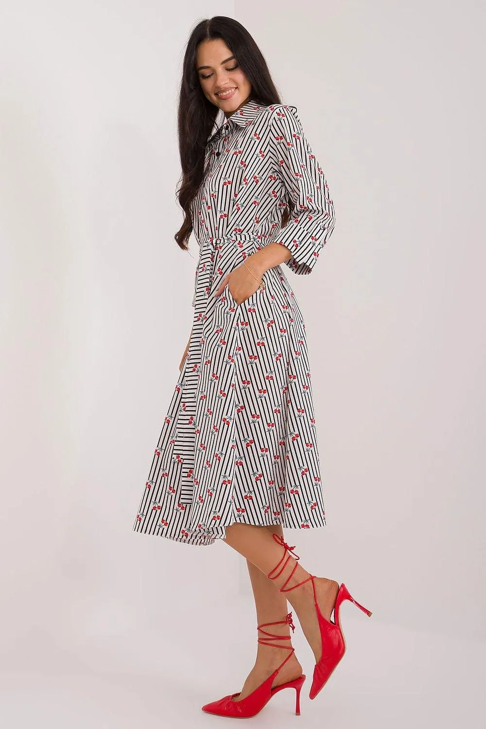 Lakerta flared cut shirt dress