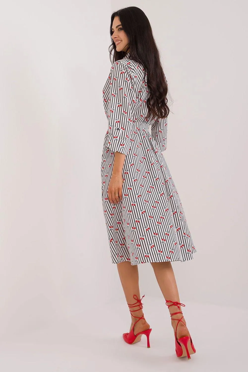 Lakerta flared cut shirt dress