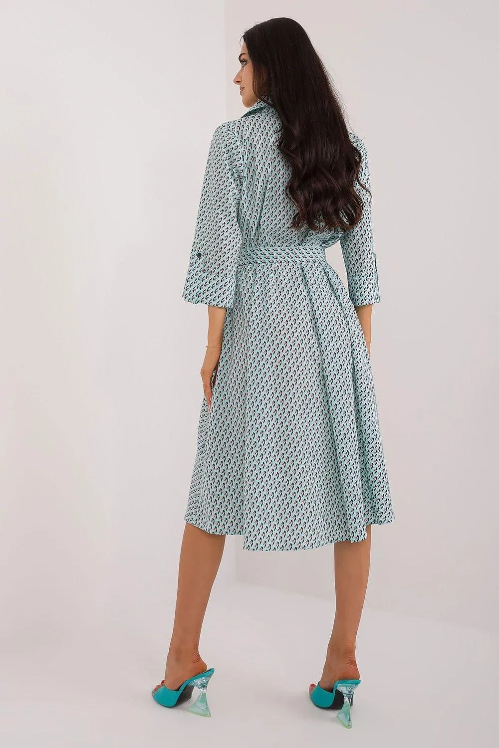 Lakerta flared cut shirt dress