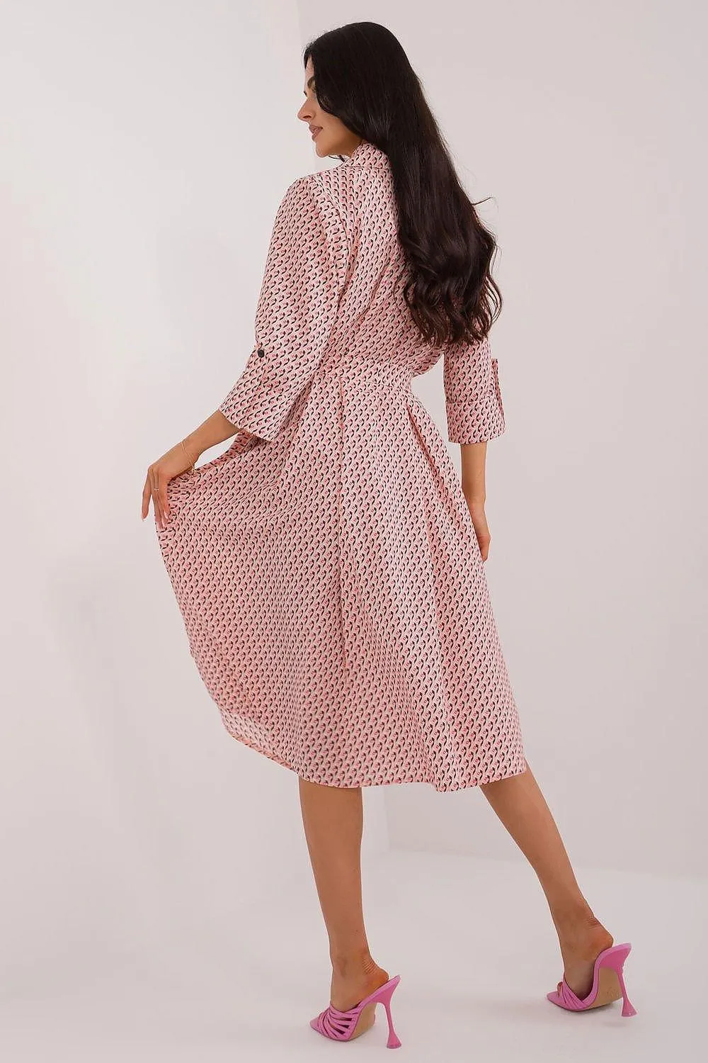 Lakerta flared cut shirt dress