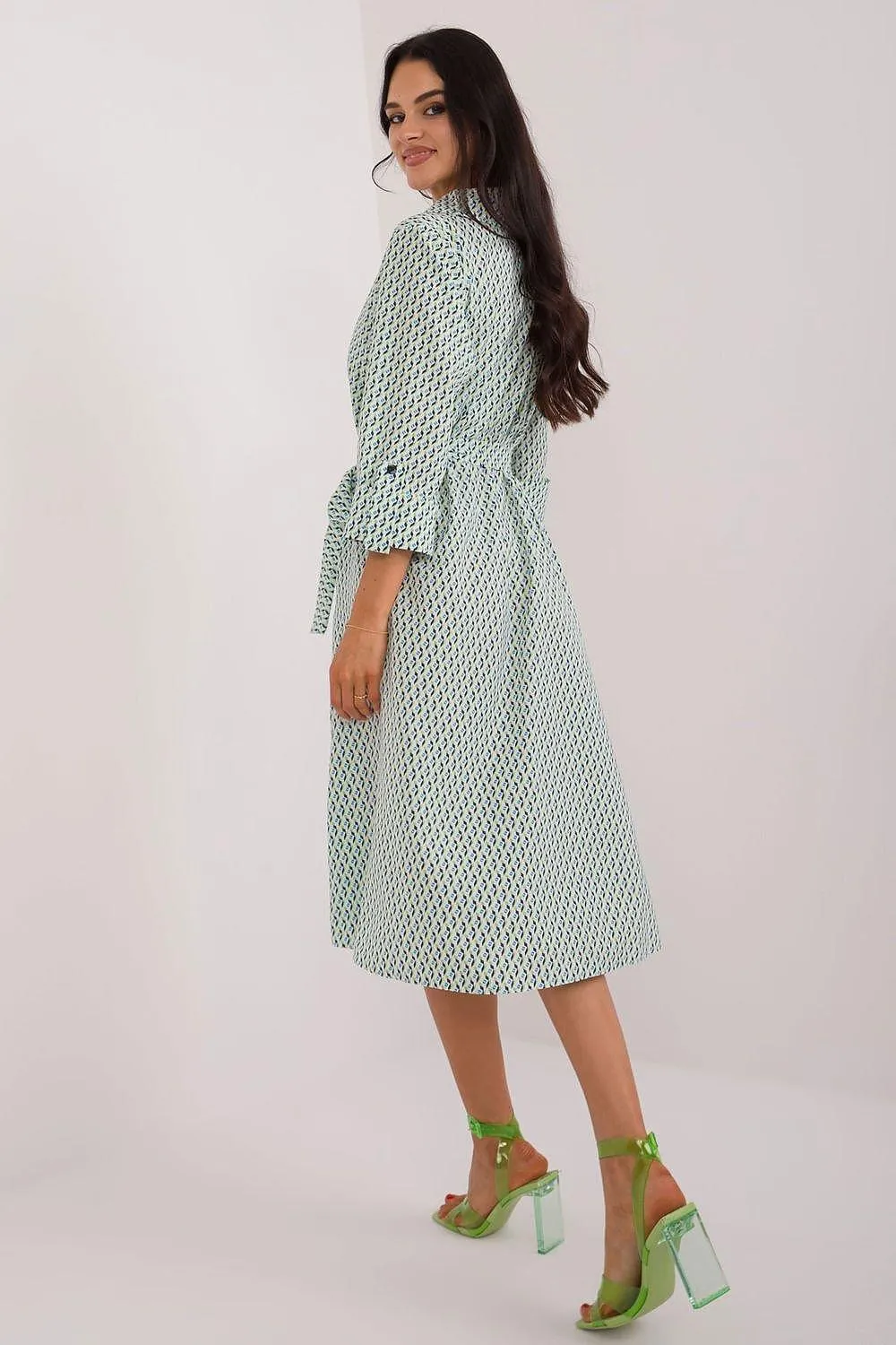 Lakerta flared cut shirt dress