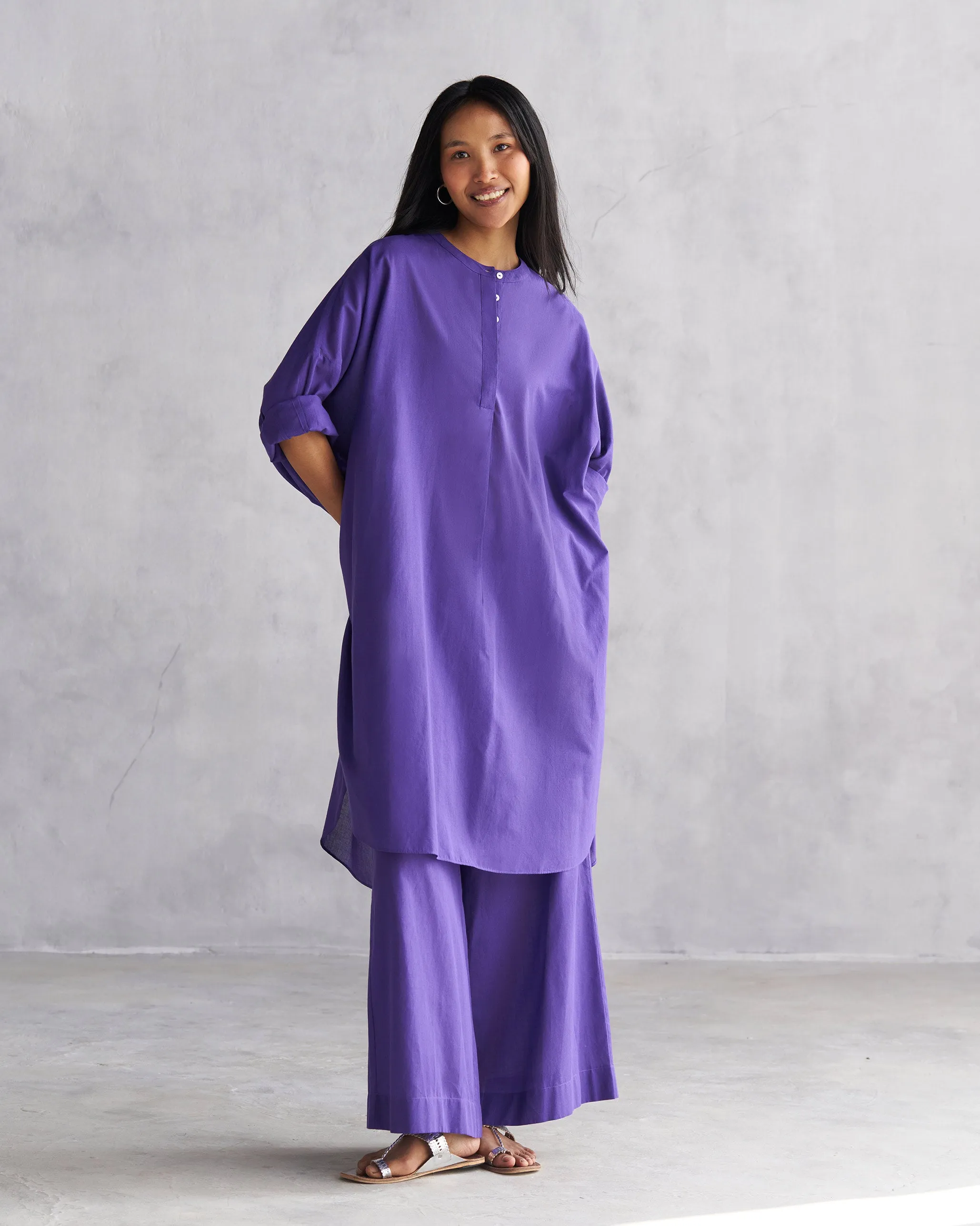 Lazy Sunday Tunic - Purple