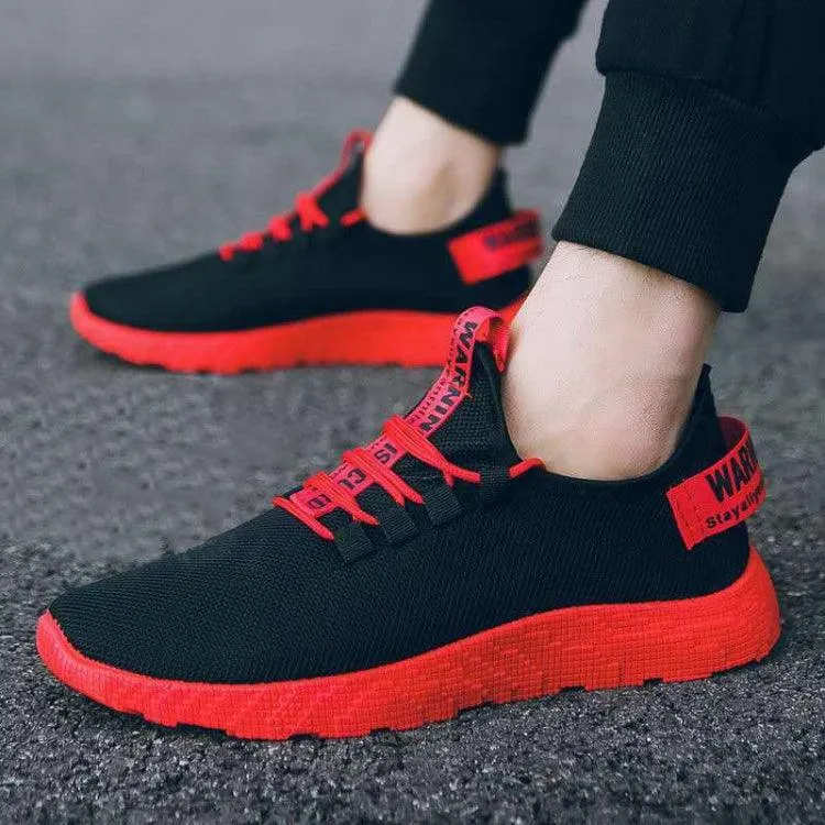 Lightweight Breathable Sports Sneakers with Colorful Soles for Men