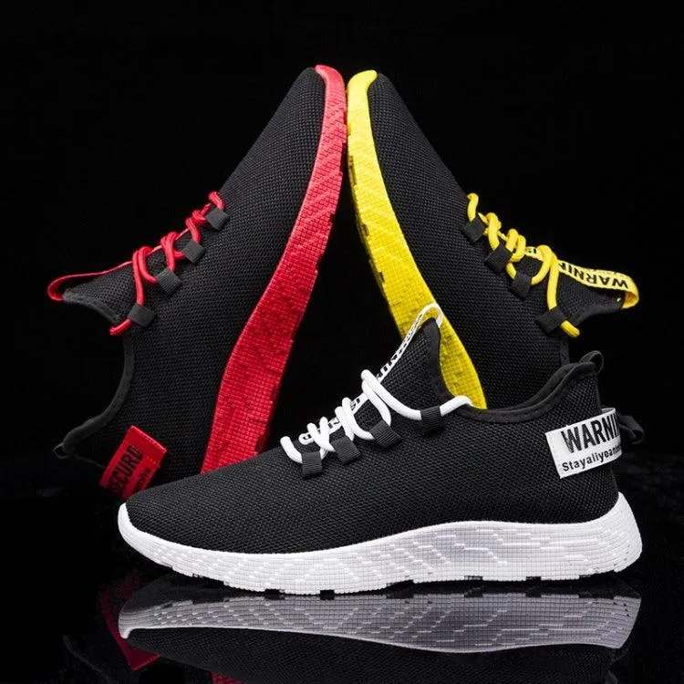 Lightweight Breathable Sports Sneakers with Colorful Soles for Men