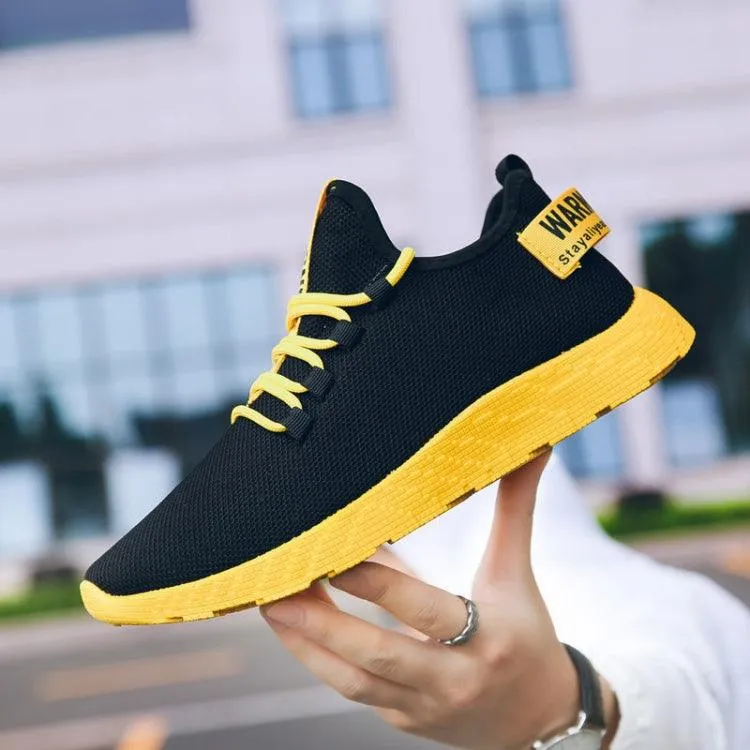 Lightweight Breathable Sports Sneakers with Colorful Soles for Men