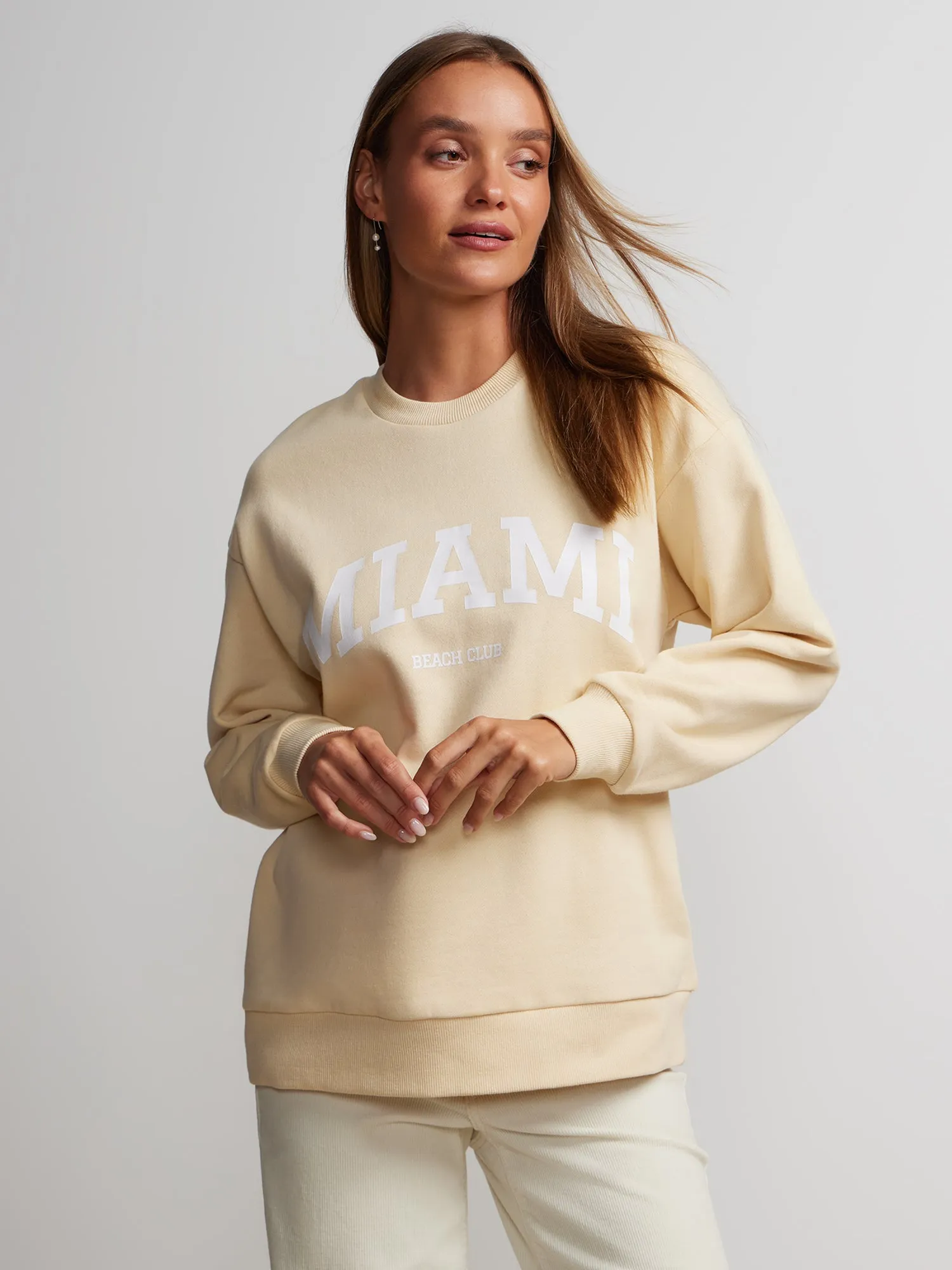 Long Sleeve Fleece Miami Sweatshirt