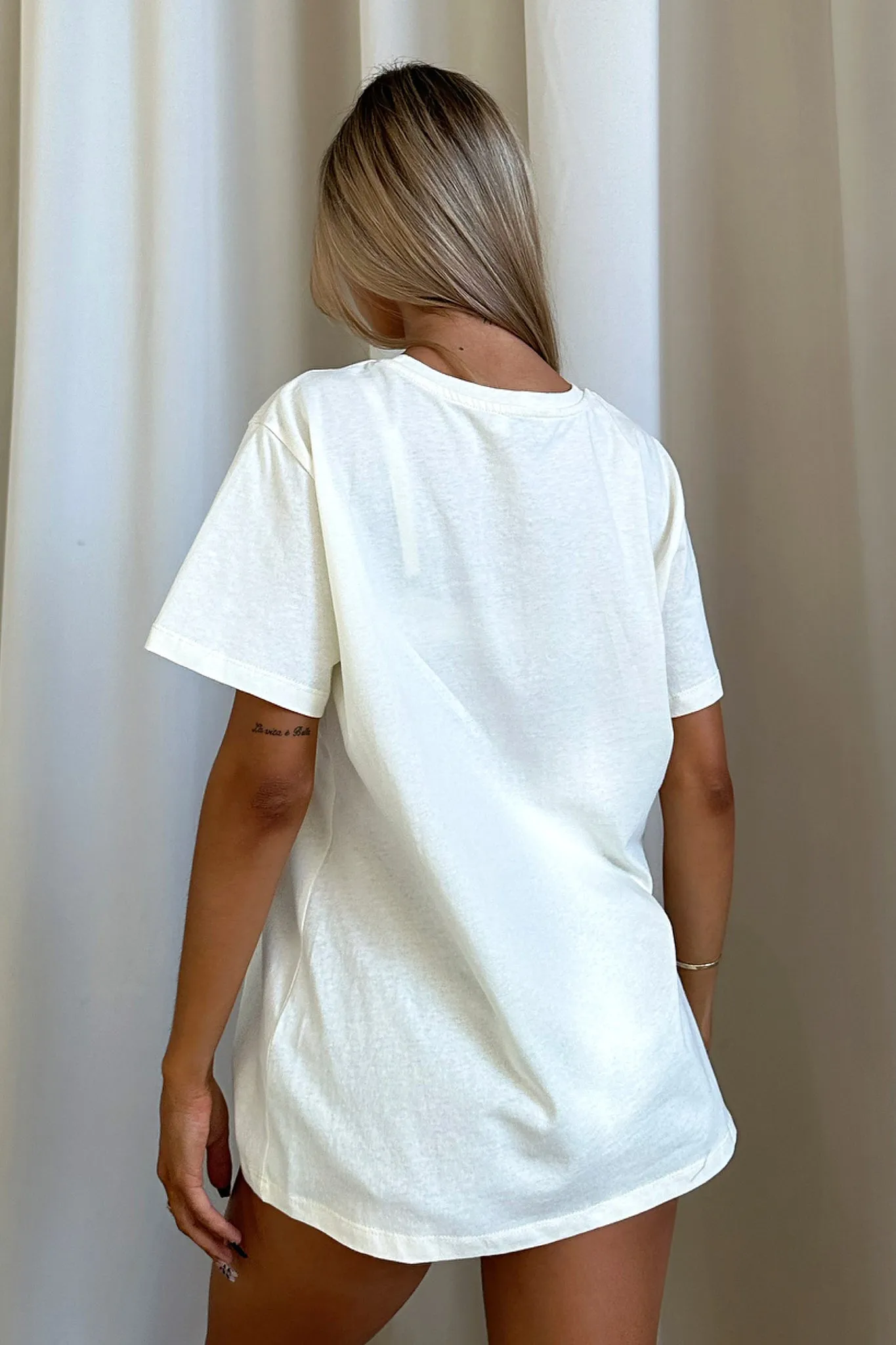 Low Down Tee - Cream