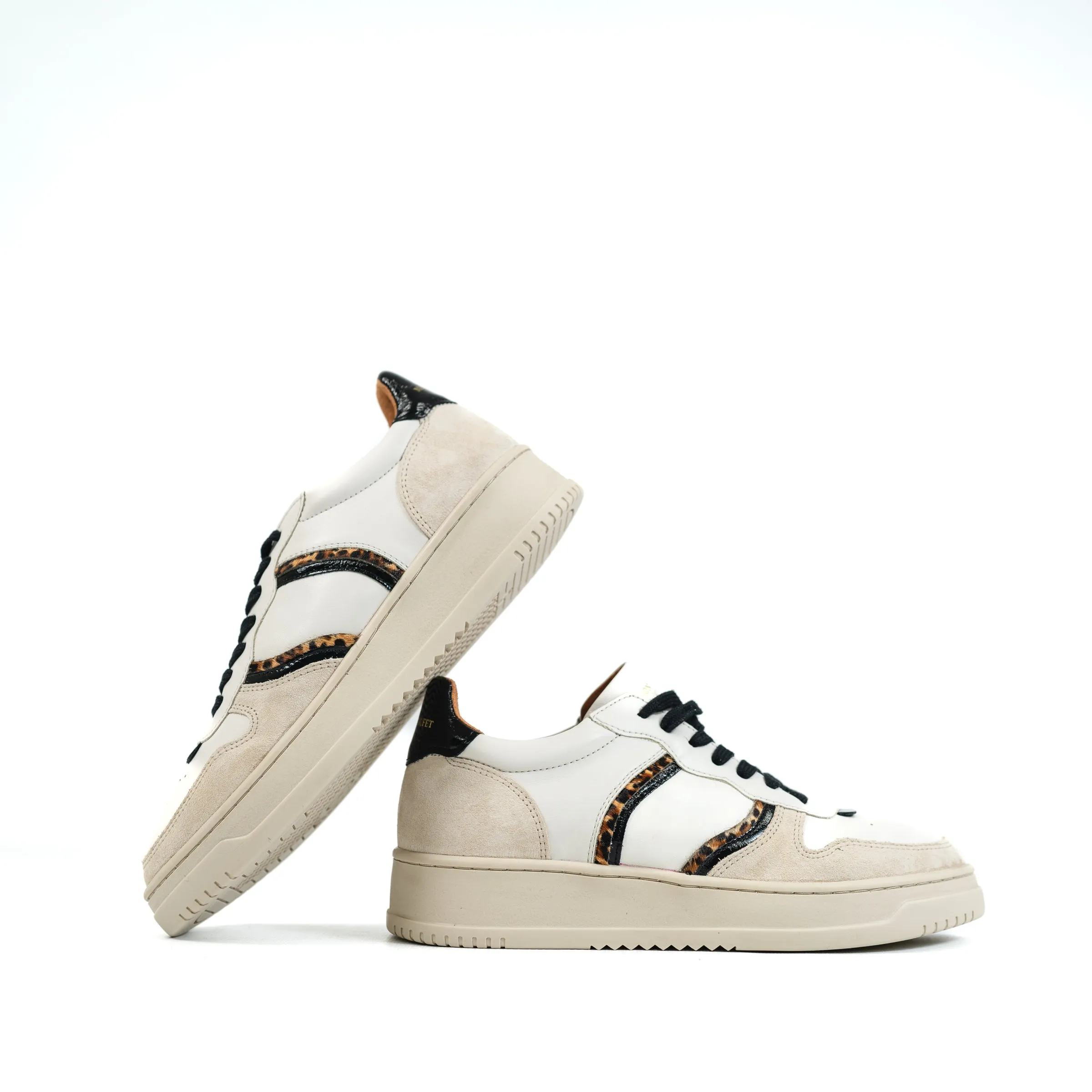 Maison Toufet Cream and Black Trainer