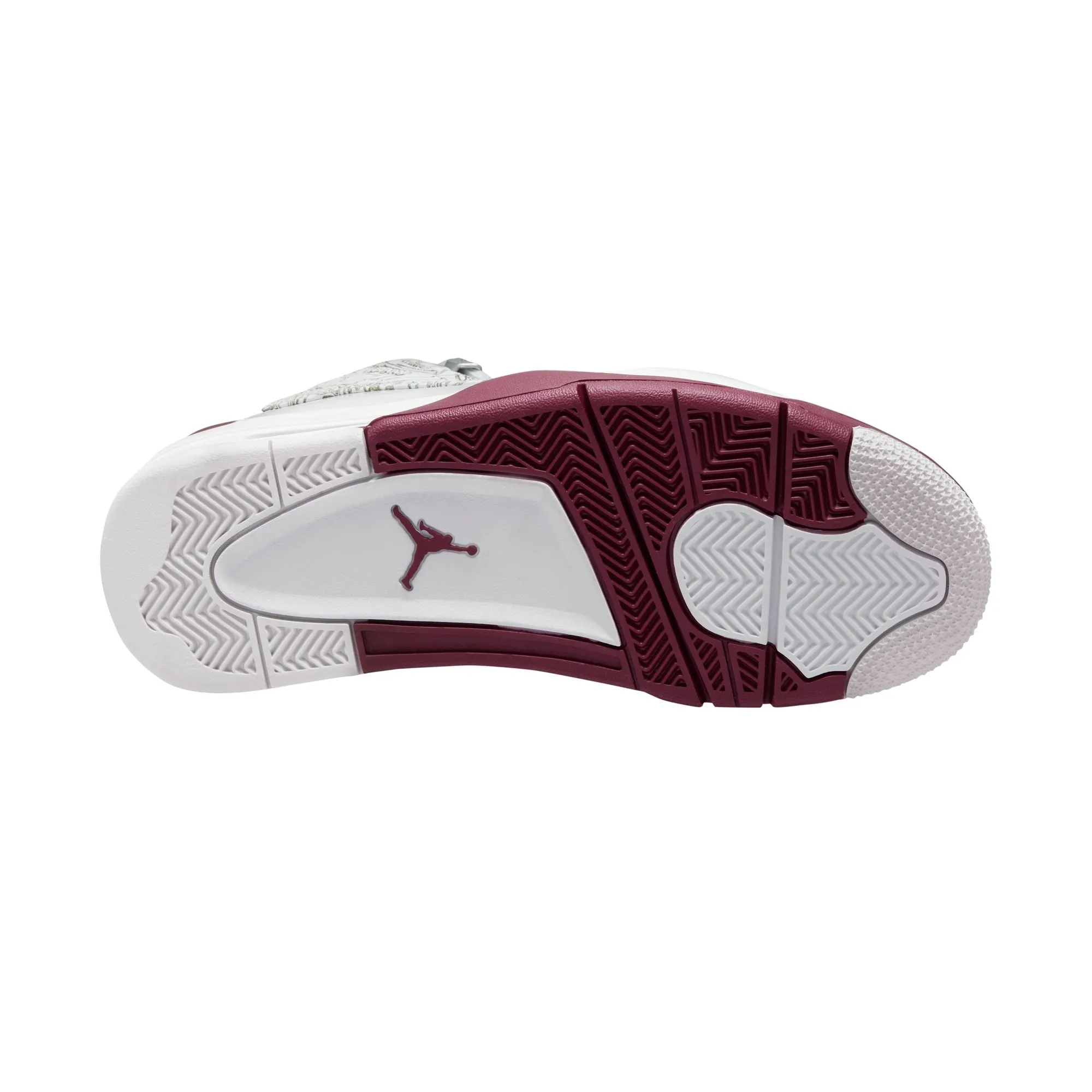 Men's Air Jordan Dub Zero - WHITE/CHERRYWOOD RED-METALLIC SILVER