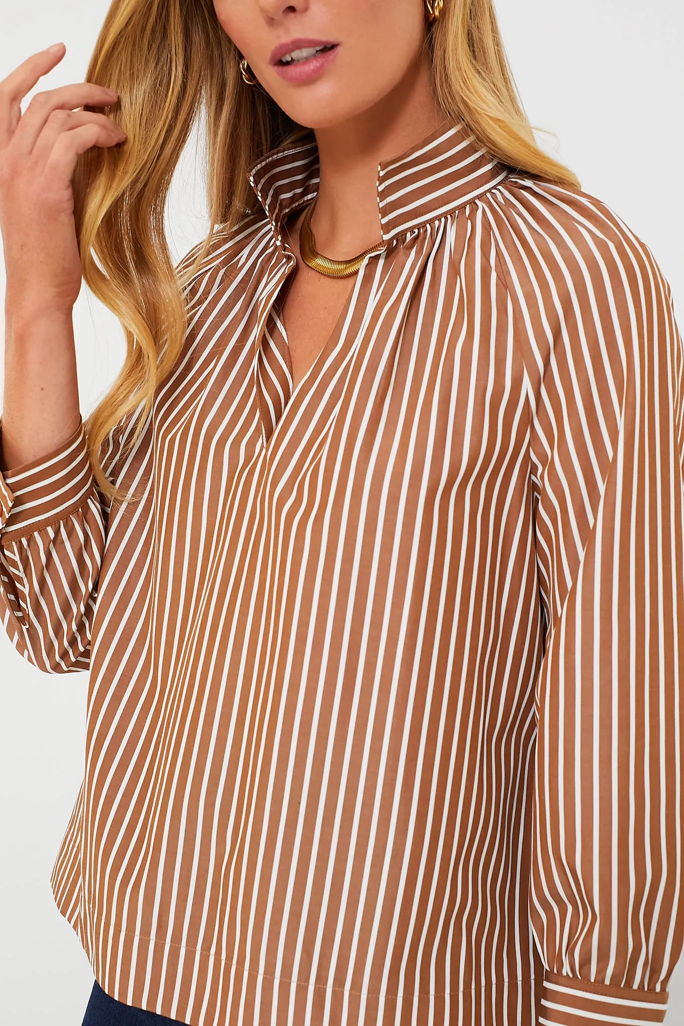 Mocha Stripe Emy Top