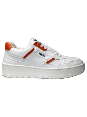 MoEa Orange Gen1 Trainers in White & Orange