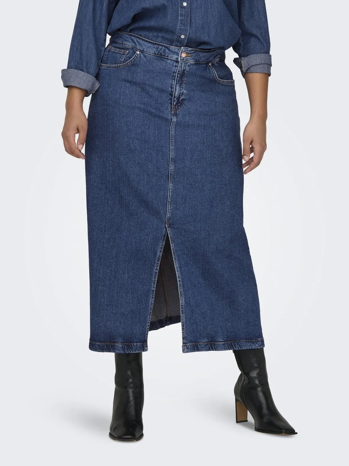 Only Carmakoma Maxi Denim Skirt