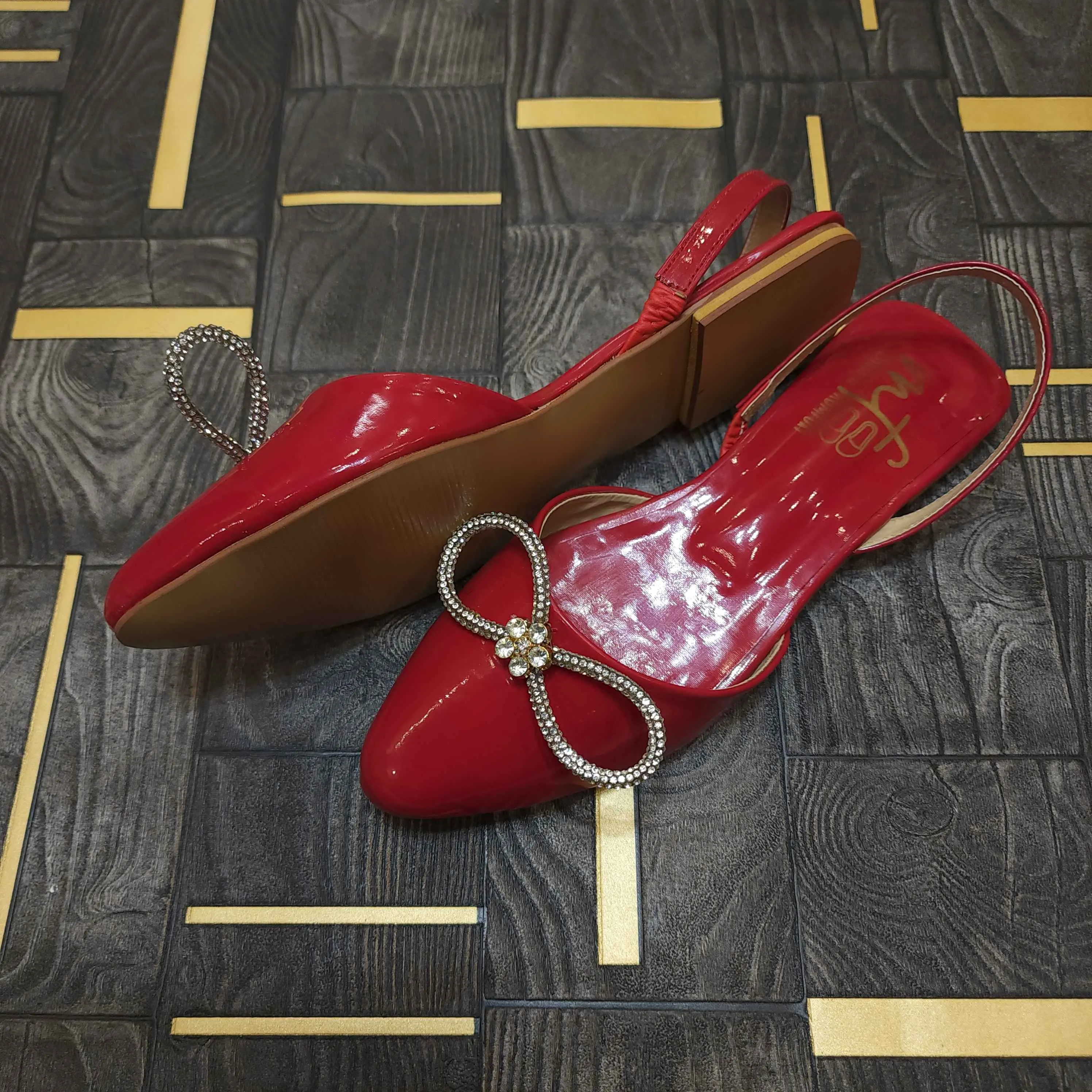 Red Close Toe Sandals