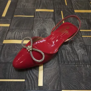 Red Close Toe Sandals