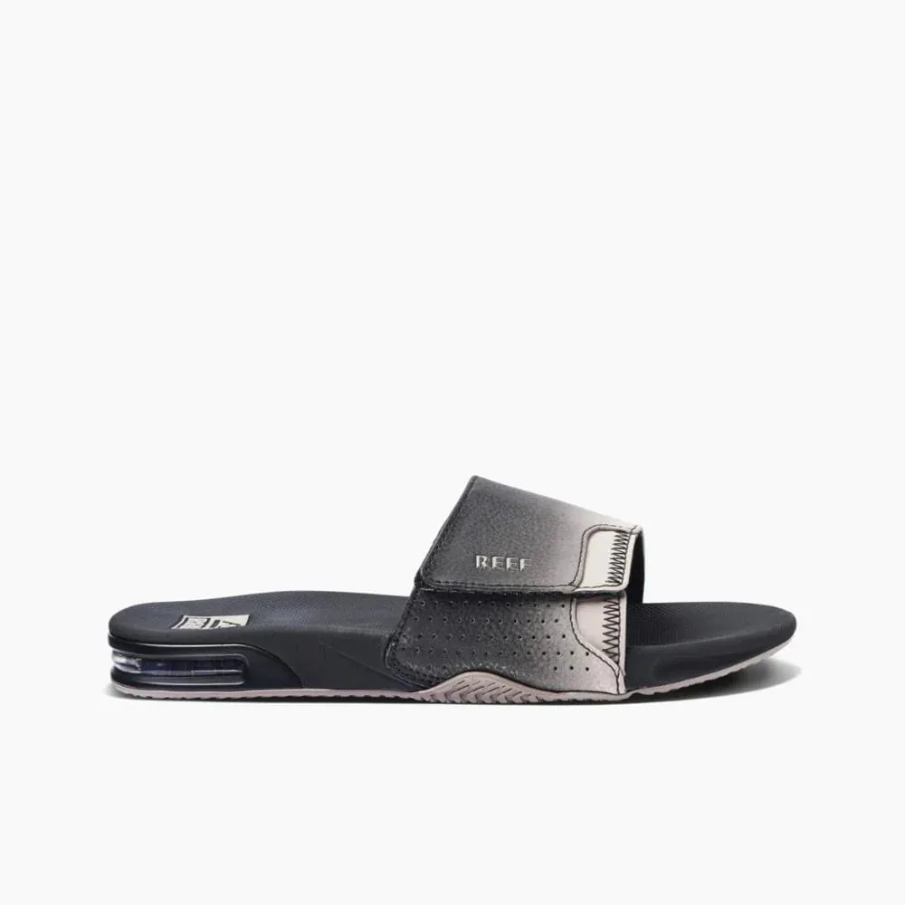 REEF Fanning Slide Sandals Black/Taupe Fade