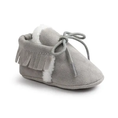 Romirus Winter PU Outdoor suede Leather Baby moccasins Shoes infant anti-slip first walker soft soled Newborn Baby boy Boots