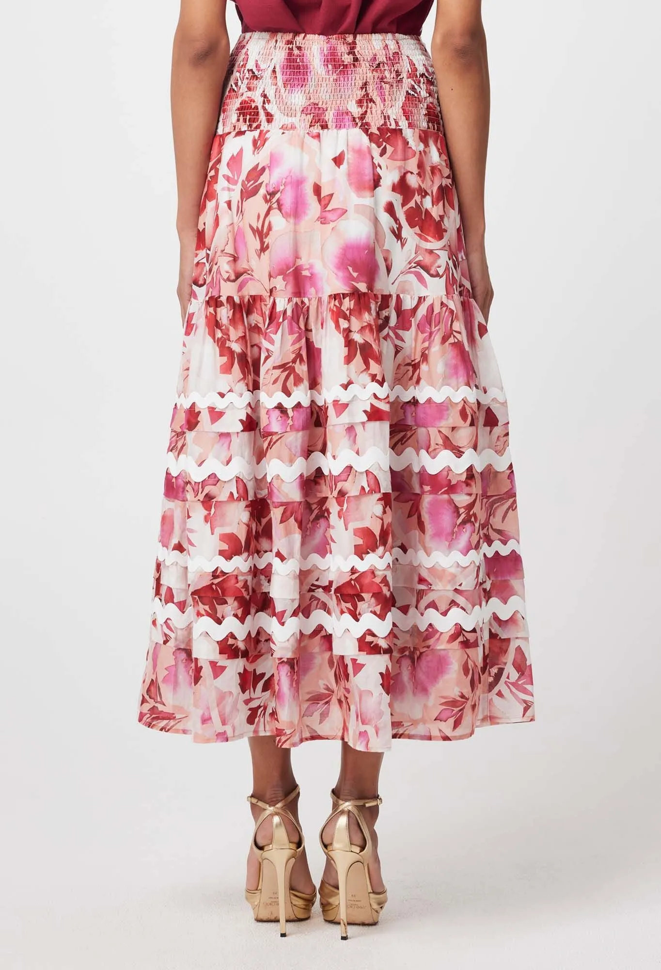 SANIBEL COTTON SILK SKIRT | Flamingo Flower