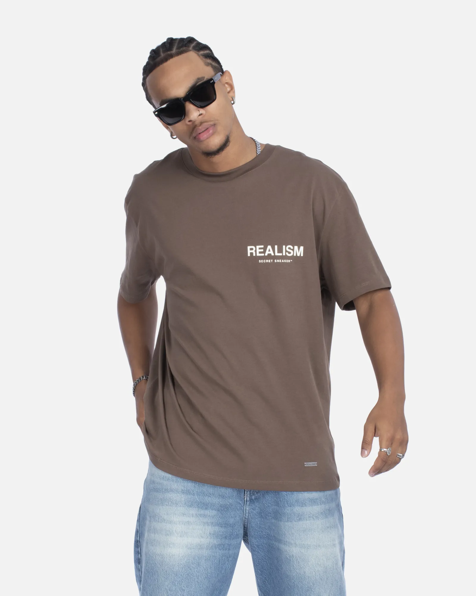 SSS REALISM BACK LOGO TEE SEPIA BROWN