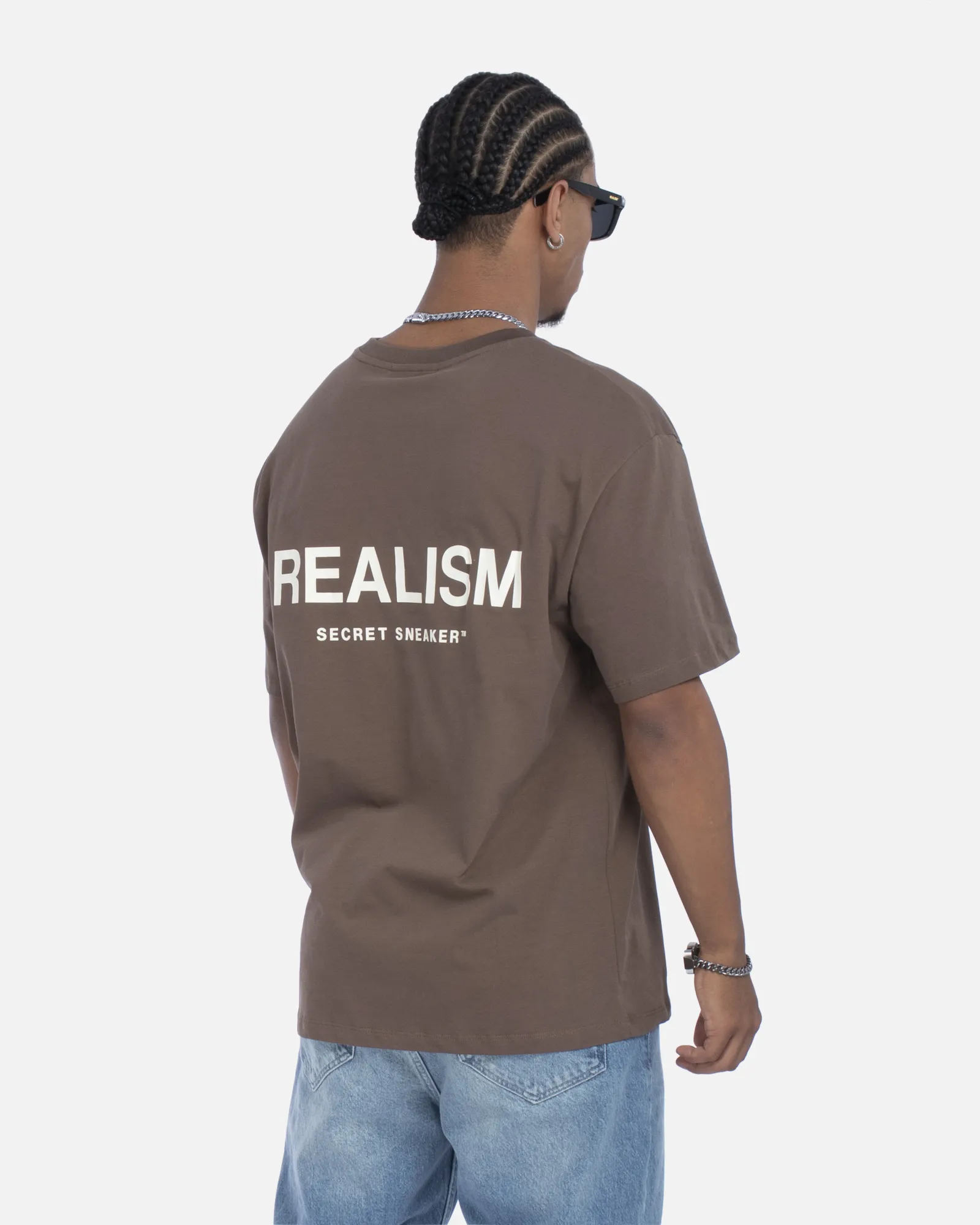 SSS REALISM BACK LOGO TEE SEPIA BROWN